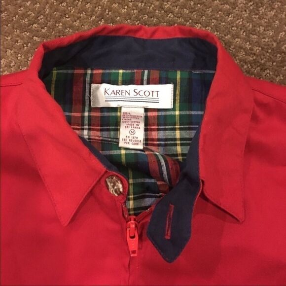 Karen Scott Women’s Red Lightweight Zip-up Jacket, Size M - Picture 2 of 5